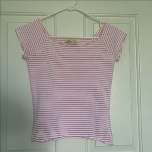 Hollister Striped Off the Shoulder Top